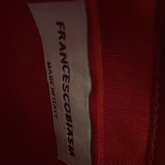 ♥️HP♥️ NWOT VTG Francesco Biasia Red Leather Bag - Picture 4 of 5